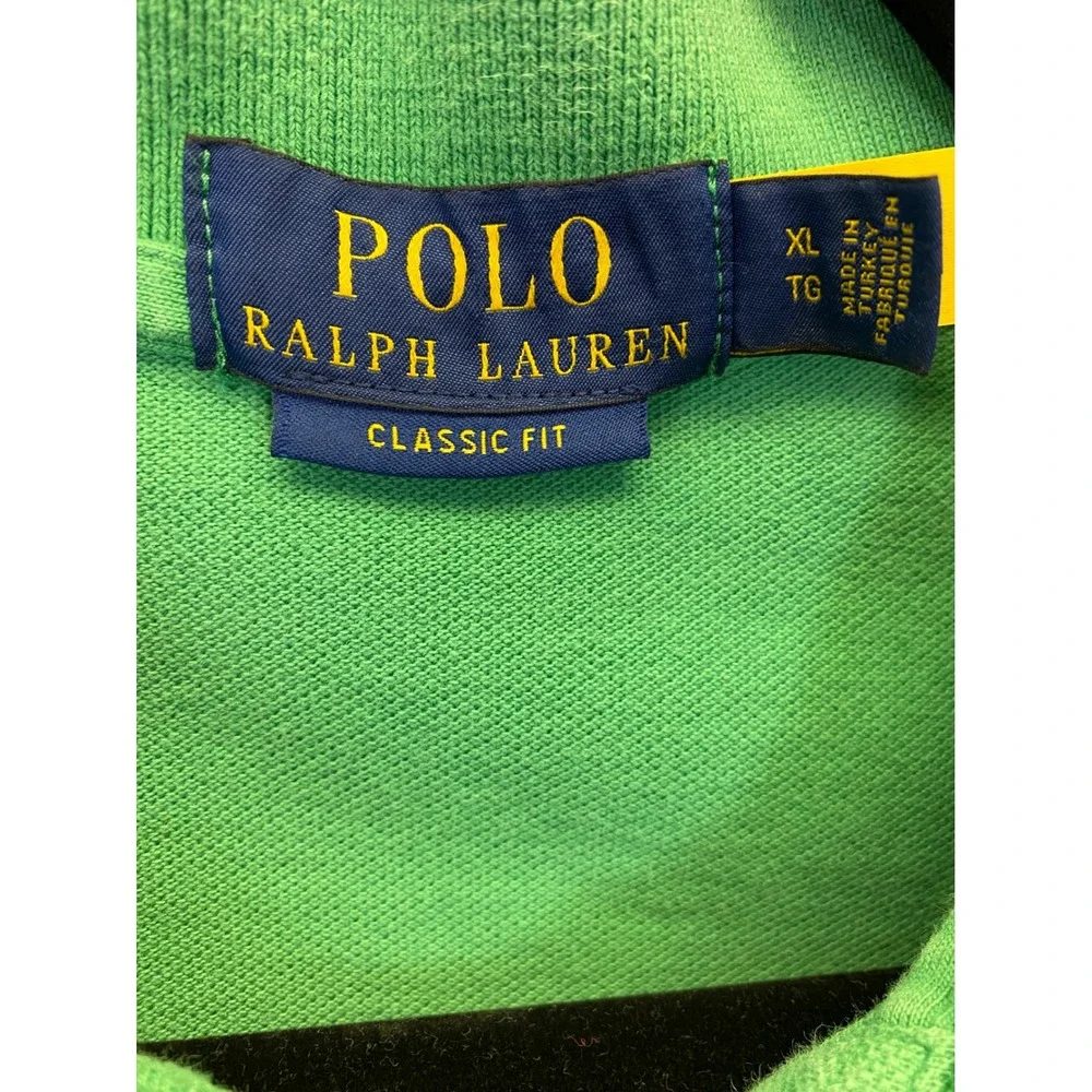 Polo Ralph Lauren XL Green Blue Polo Shirt‎ Preppy Classic Golfcore